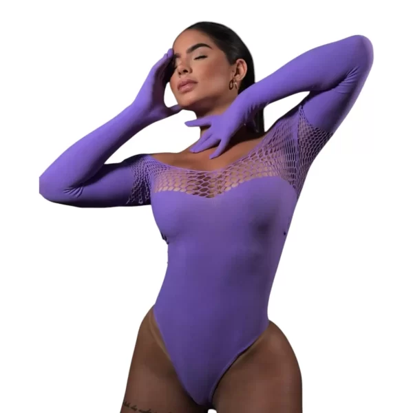 Body con Guantes Manga Larga