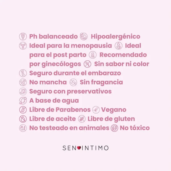 Sachet Lubricante Neutro con ácido hialurónico y aloe vera de Sen Íntimo 10ml