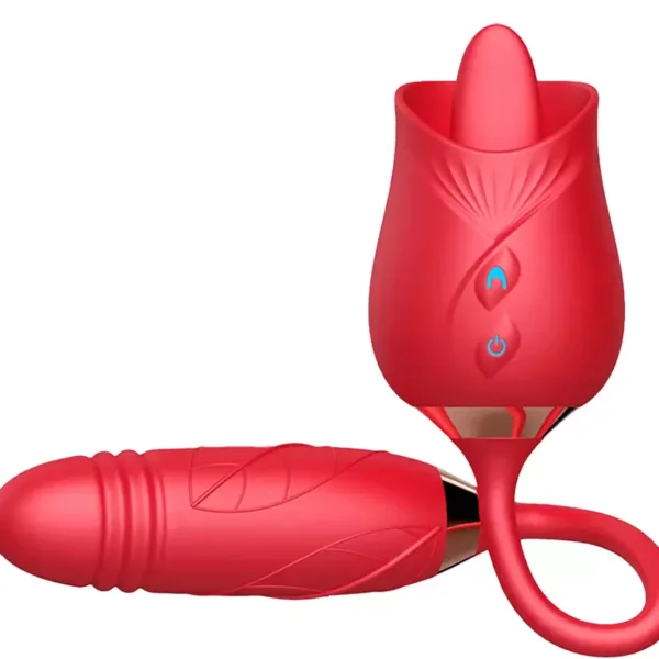 Vibrador Rosa Lengua Telescopic