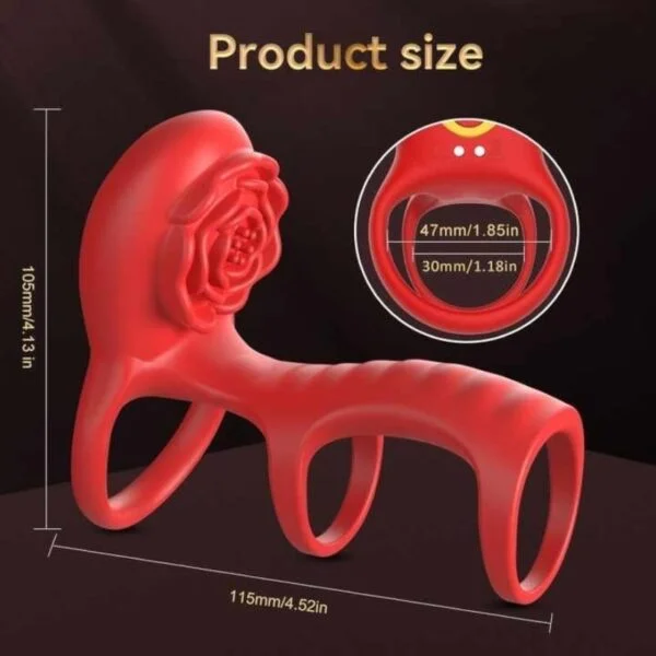 Funda pene vibradora Rosa App