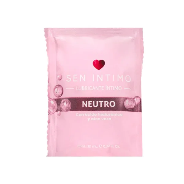 Sachet Lubricante Neutro con ácido hialurónico y aloe vera de Sen Íntimo 10ml