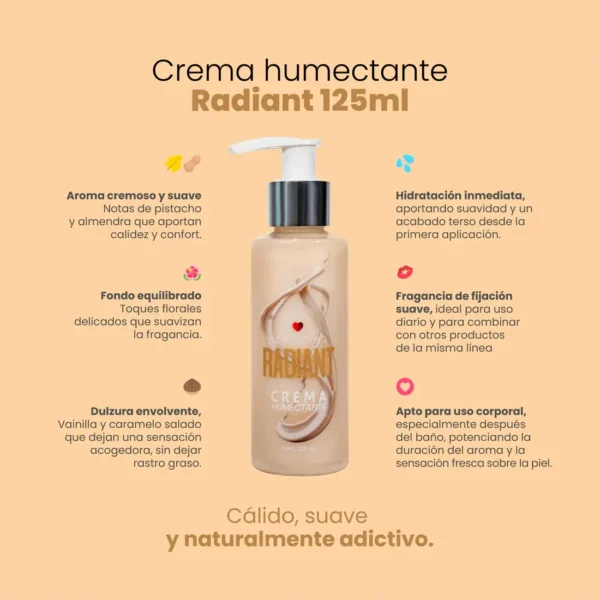 Crema Humectante con Feromonas Radiant de Sen Íntimo 125ml